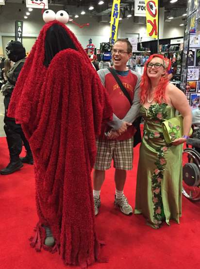 muppet meep poison ivy posing at cosplay des moines iowa comic con 2015