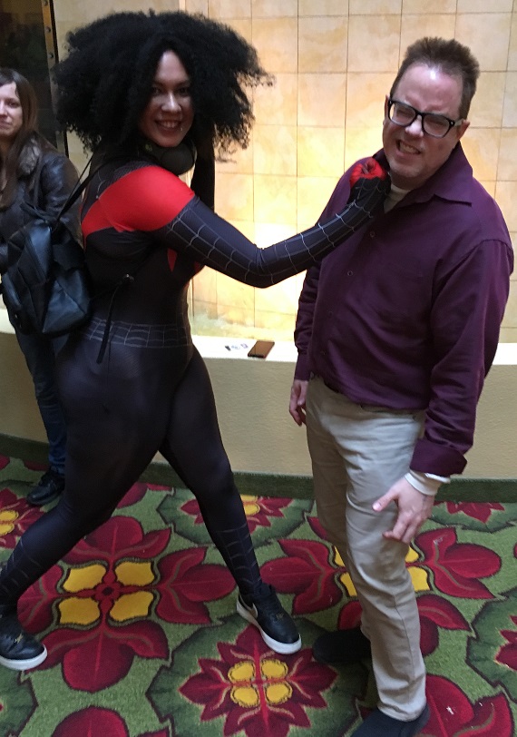silk spider woman gwen marvel spidey black african american quad comic book con cosplay cedar rapids iowa 2020