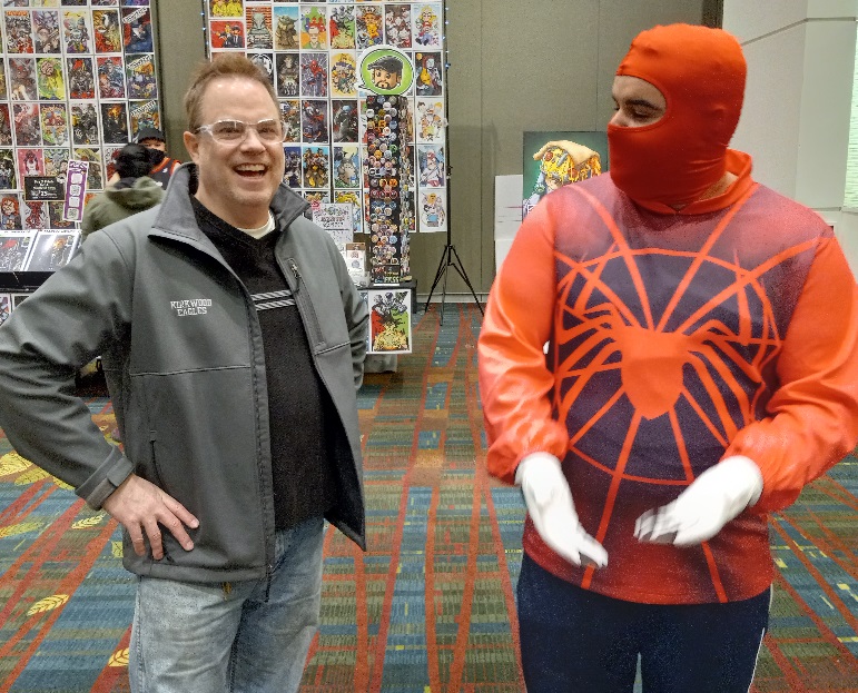 human spider man quad comic book con cosplay cedar rapids iowa 2022