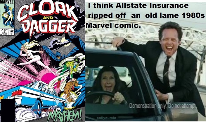 allstate insurance mayhem cloak dagger marvel comic book