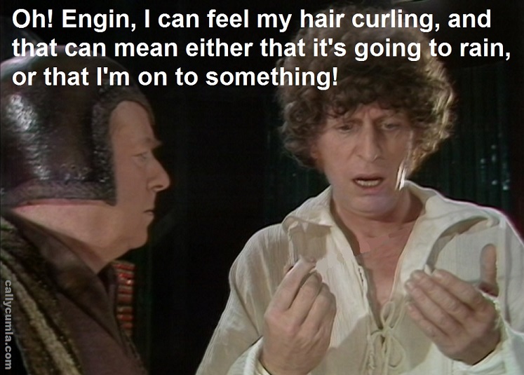 deadly assassin hair curling fourth dr 4th doctor who quote saying phrase meme